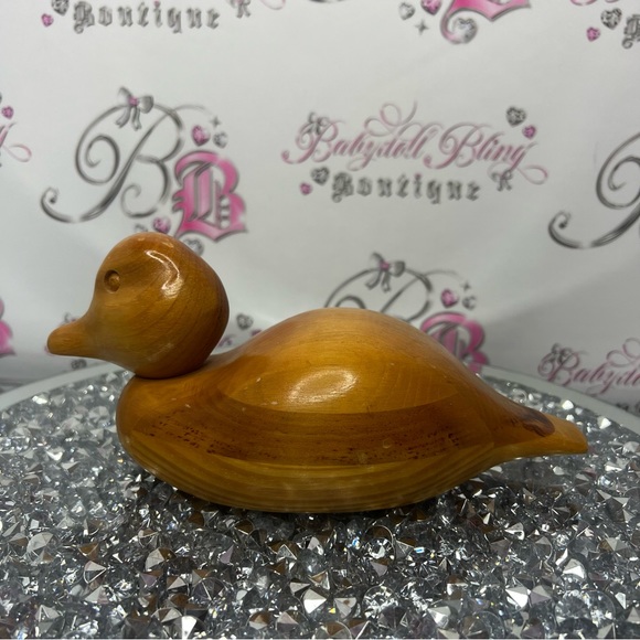 Vintage wood duck decoy decor carved wooden shiny duck π¦ - Picture 4 of 9